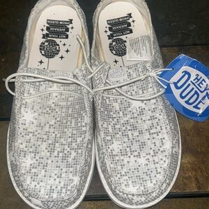 Hey Dude Gray Patterned Shoes